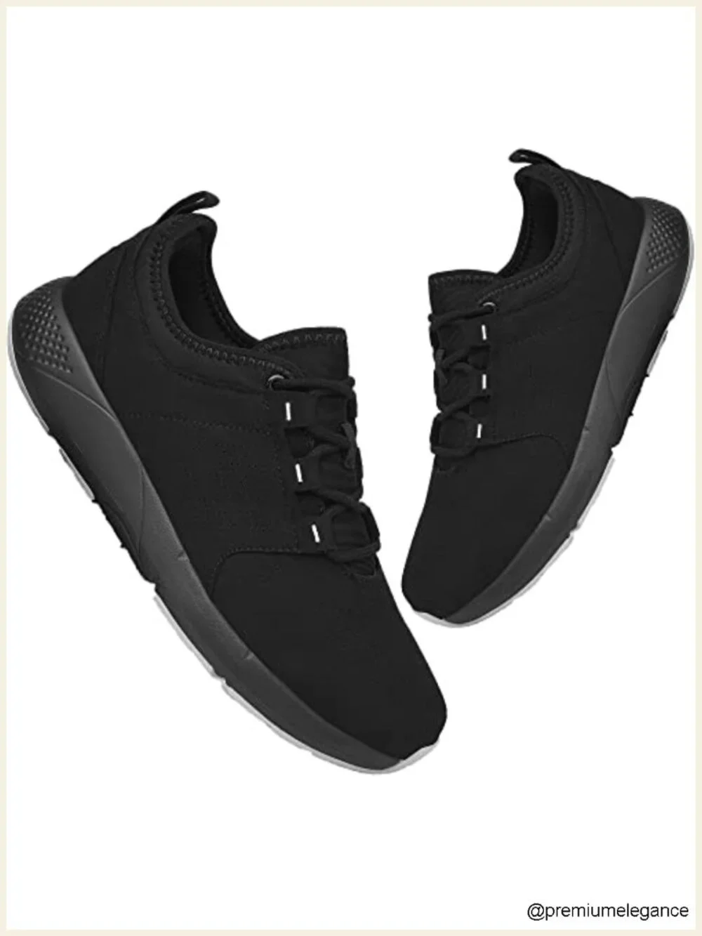 Waterproof Lightweight Walking Sneakers with Breathable Lace-Up Design